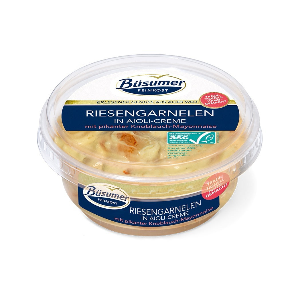 Riesengarnelen in Aioli-Creme